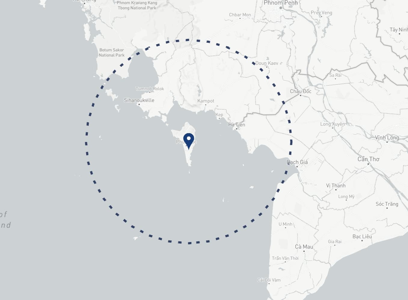 2012년부터 2022년까지 나트랑에 영향을 준 태풍의 이동 경로 및 회수를 나타낸 사진