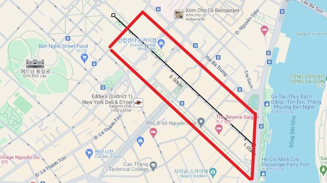 호치민 시내 동커이 거리의 모습