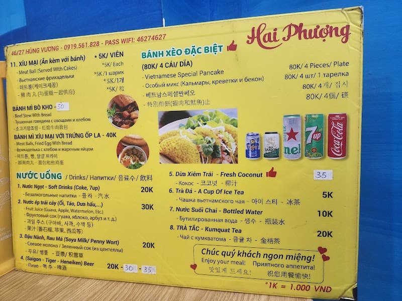 나트랑 Hai Phượng – Yến Bánh Căn, Bánh Xèo chợ đêm Nha Trang