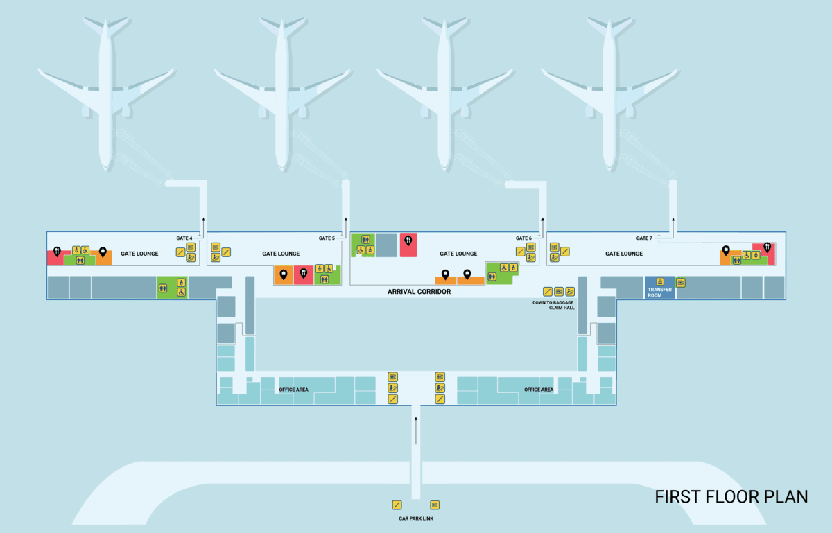 다낭 공항 2층 지도