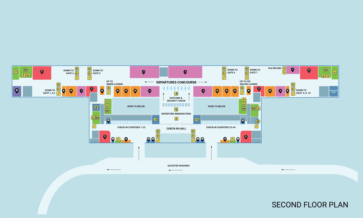 다낭 공항 3층 지도