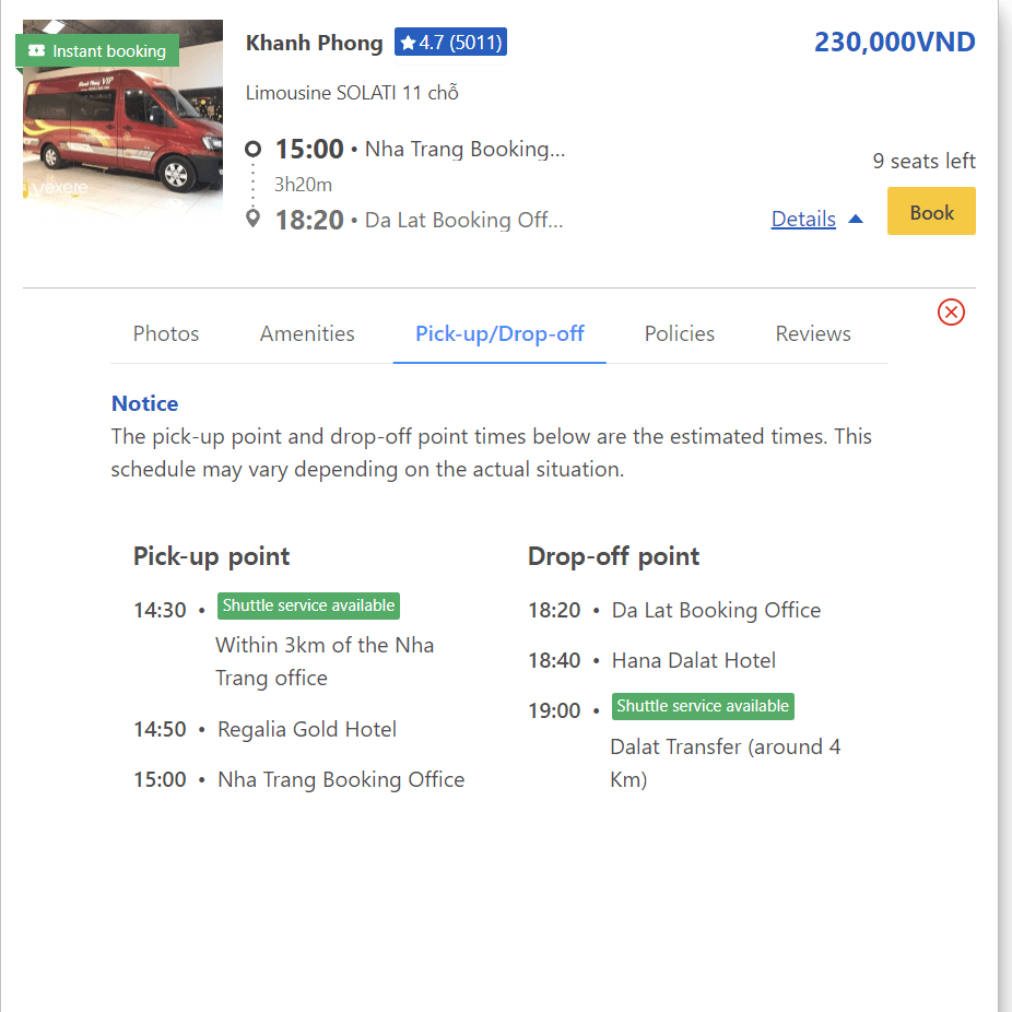 나트랑에서 달랏