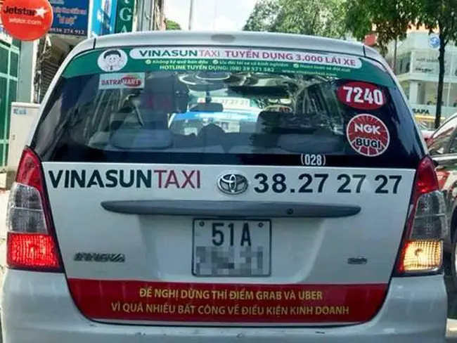 차량 번호 비나선 택시 다낭