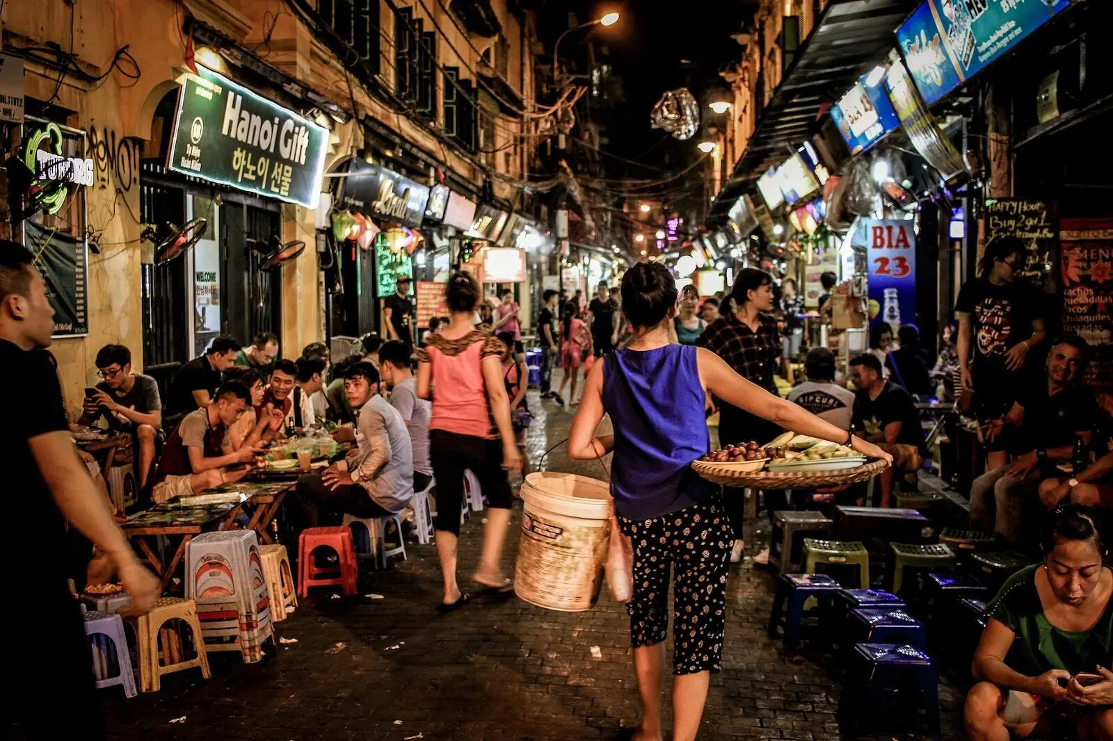 베트남 수도 하노이의 올드쿼터 사진